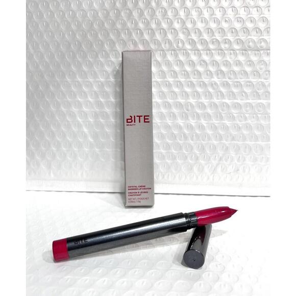 BITE Beauty Crystal Creme Shimmer Lip Crayon FUCHSIA FROSTING ~ Rare - Picture 1 of 4